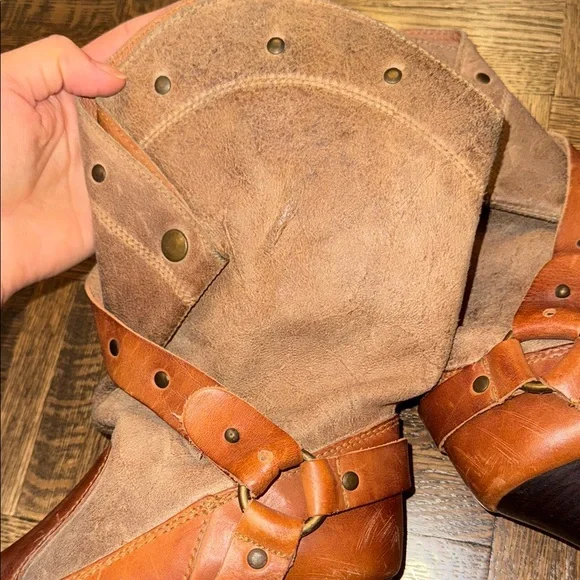 Diesel Brown Tan Leather & Suede Women's Boots size 37 - Picture 7 of 7